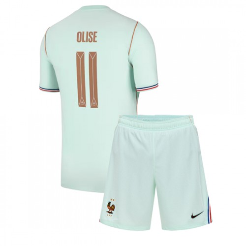 Stroje piłkarskie Francja Michael Olise #11 Koszulka Wyjazdowej dla dzieci MŚ 2026 Krótki Rękaw (+ szorty)